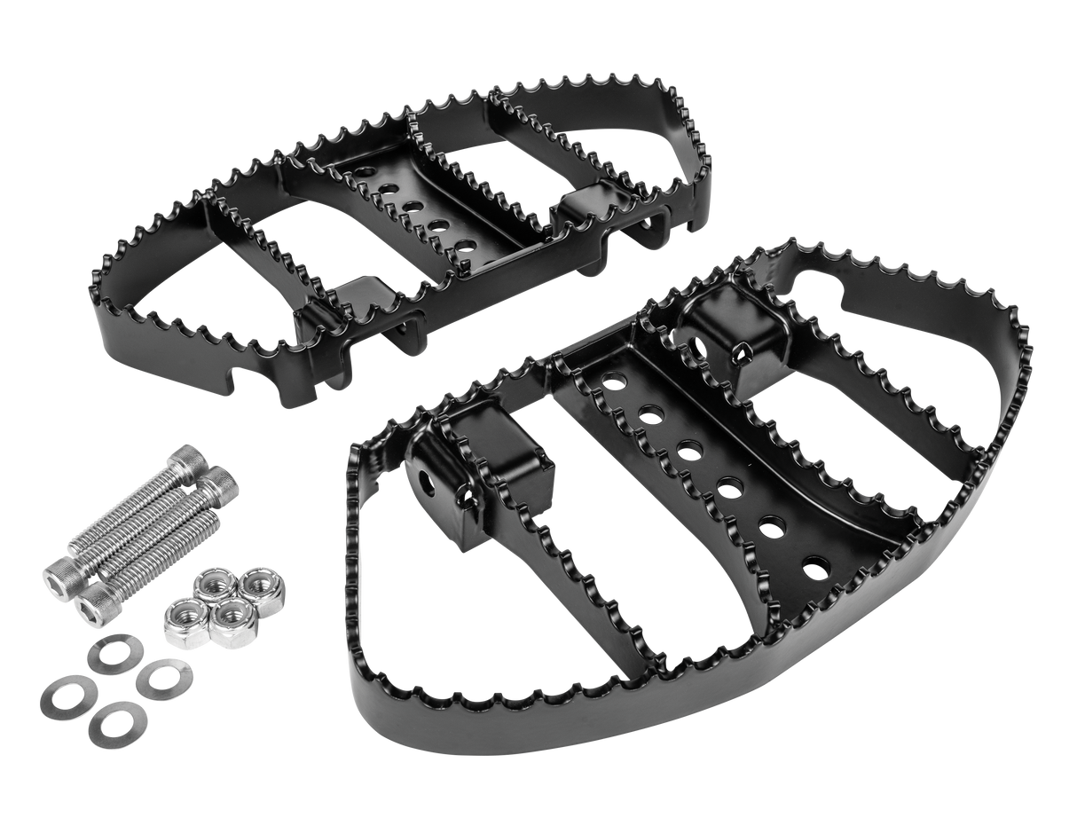 BURLY BRAND Mx Style Passenger Boards Black Flt B13-1051B