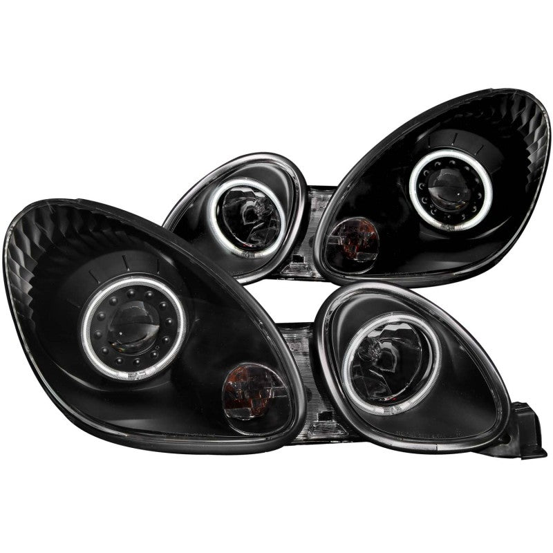 ANZO 1998-2005 Lexus Gs300 Projector Headlights w/ Halo Black 121144