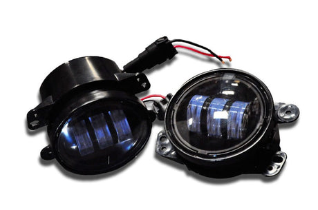 DV8 Offroad 07-18 Jeep Wrangler JK 4in 30W LED Replacement Fog Lights R4FL16W3W