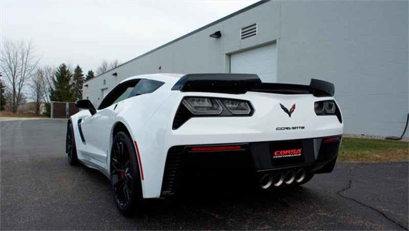 Corsa 15+ Chevy Corvette Z06 (Grand Sport M/T Only) 3in Axle Back Xtreme Exhaust Pol Quad 4.5in Tip 14766