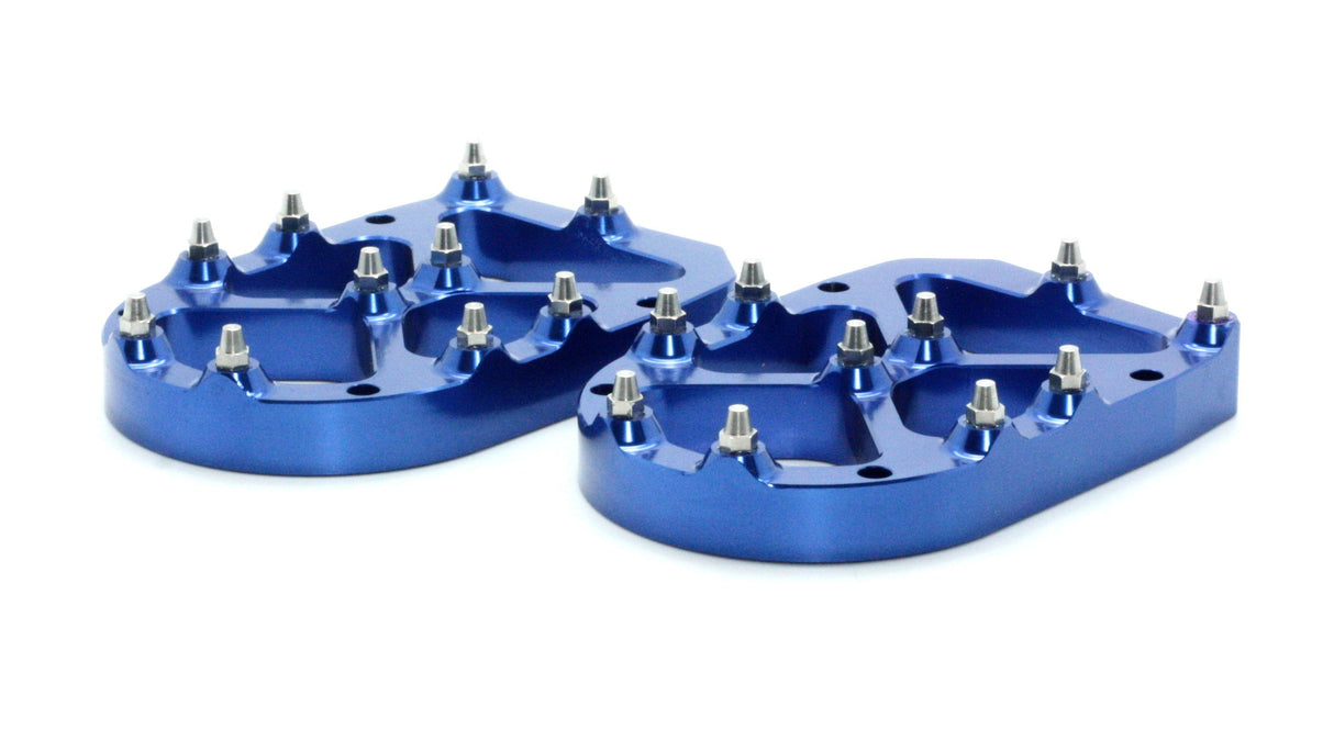 FLO MOTORSPORTS Pro Series Foot Peg Risers Blue 13mm FPEG-790BLU