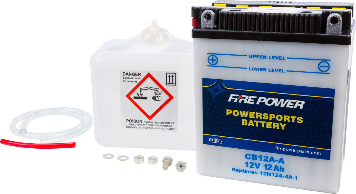 FIRE POWER Battery W/Acid Cb12a-A 12v Heavy Duty CB12A-A