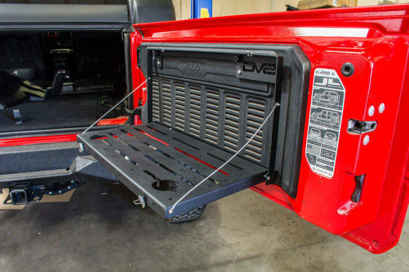 DV8 Jeep JL Tailgate Mounted Table (Trail Table) - Black TTJL-01