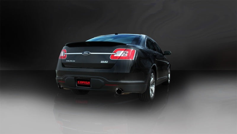 Corsa 10-13 Ford Taurus SHO 3.5L V6 Turbo Sport Cat-Back Exhaust w/ Dual 4in Black Tips 14315BLK