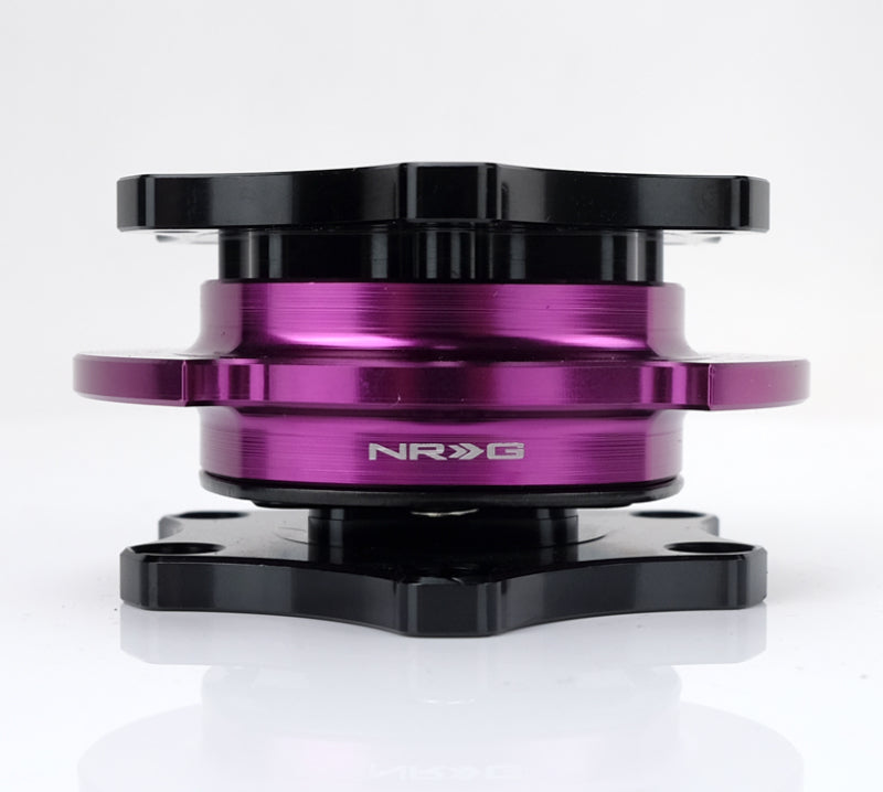 NRG Quick Release SFI SPEC 42.1 - Shiny Black Body / Shiny Purple Ring SRK-R200BK-PP