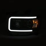ANZO 2015+ GMC Canyon Projector Headlights w/ Plank Style Design Black w/ Amber 111381