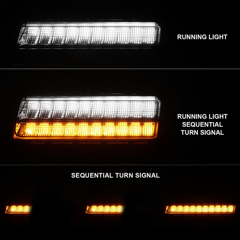 ANZO Wrangler 18-21/Gladiator 20+ LED Side Marker Lights Smoke w Sequential Signal 511088