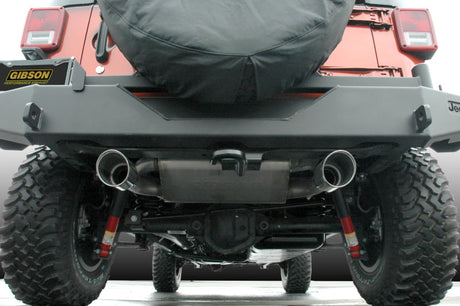 Gibson 12-17 Jeep Wrangler JK Rubicon 3.6L 2.5in Cat-Back Dual Split Exhaust - Aluminized 17303