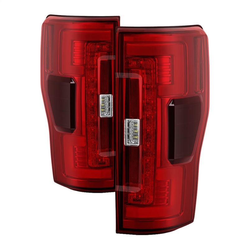 Spyder 17-18 Ford F-250 SD (w/Blind Spot Sensor) LED Tail Lights - Red Clr (ALT-YD-FS17BS-LED-RC) 5085634