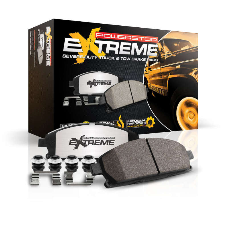 Power Stop 90-01 Jeep Cherokee Front Z36 Truck & Tow Brake Pads w/Hardware Z36-477