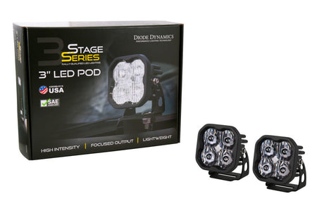 Diode Dynamics SS3 LED Pod Pro - White SAE Driving Standard (Pair) DD6128P