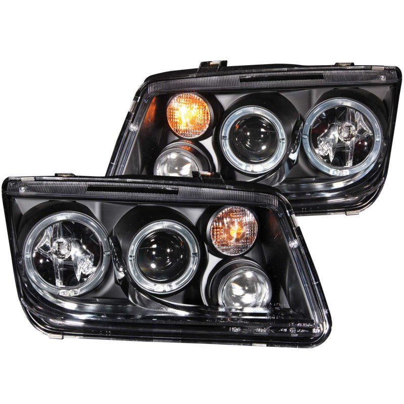 ANZO 1999-2005 Volkswagen Jetta Projector Headlights w/ Halo Black (CCFL) 121369