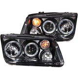 ANZO 1999-2005 Volkswagen Jetta Projector Headlights w/ Halo Black (CCFL) 121369