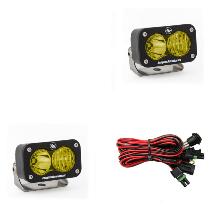 Baja Designs S2 Sport Driving Combo Pattern Pair LED Work Light - Amber 547813