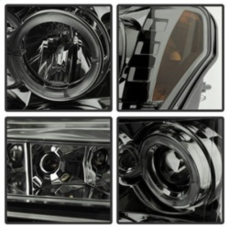 Spyder Ford F150 09-14 Projector Headlights Halogen Model- LED Halo LED Smke PRO-YD-FF15009-HL-SM 5010254