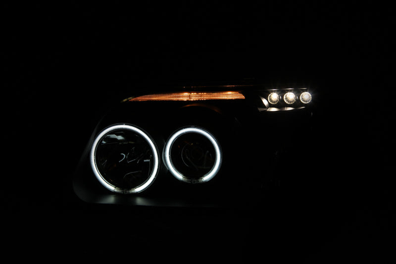 ANZO 1995-2001 Ford Explorer Projector Headlights w/ Halo Black 1 pc 111132