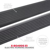 Go Rhino 18-23 Jeep Wrangler 4dr E-BOARD E1 Electric Running Board Kit (Drilling Req.) - Tex. Blk 20450674PC