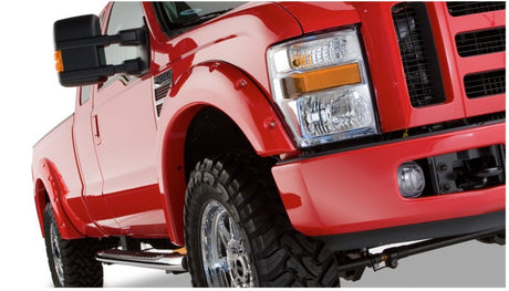 Bushwacker 08-10 Ford F-250 Super Duty Styleside Pocket Style Flares 4pc 81.0/96.0in Bed - Black 20917-02