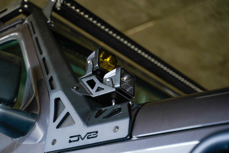 DV8 Offroad 2018+ Jeep Wrangler JLO A Pillar Dual Light Pod Mounts LBJL-11