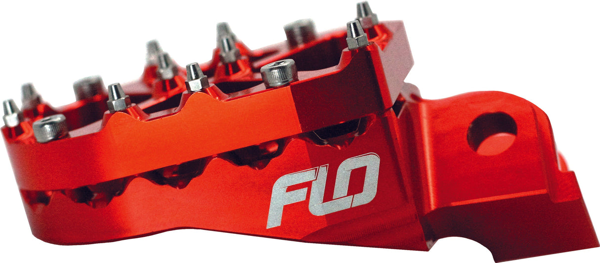 FLO MOTORSPORTS Pro Series Foot Peg Risers Orange 13mm FPEG-790ORG