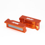 DeatschWerks 4in. Aluminum Soft Jaws w/ Magnet - Orange Anodized 06-02-1007