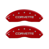 MGP 4 Caliper Covers Gloss Red Engraved with Corvette C4 (Full Kit 4 Pieces) 13013SCV4RD