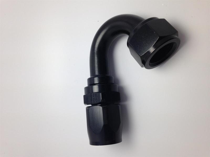 Fragola -6AN x 150 Degree Pro-Flow Hose End - Black 231506-BL