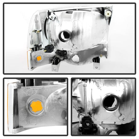 Xtune Ford F250/350/450 Superduty 99-04 Crystal Headlights w/ Bumper Lights HD-JH-FF25099-AM-C 9025419