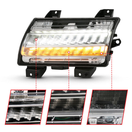 ANZO 18-19 Jeep Wrangler JL Halogen Chrome Clear w/ Sequential Signal 511083