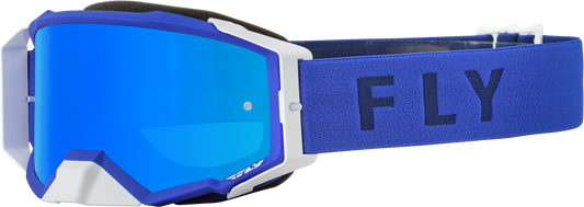 FLY RACING Zone Pro Goggle Blue W/ Sky Blue Mirror/Smoke Lens 37-51891