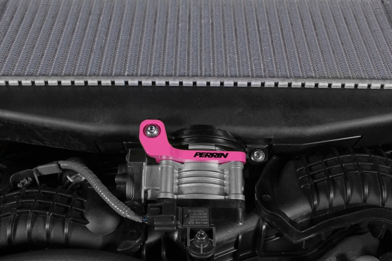 Perrin 2022+ Subaru WRX/19-23 Ascent/Legacy/Outback Top Mount Intercooler Bracket - Hyper Pink PSP-ITR-331HP