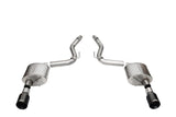 Corsa 2024 Ford Mustang GT Sport Axle-Back Dual Rear Exit with 4.5in Straight Cut Black PVD Tips 21253BLK
