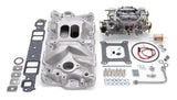 Edelbrock Manifold And Carb Kit Performer Eps Small Block Chevrolet 1957-1986 Natural Finish 2021