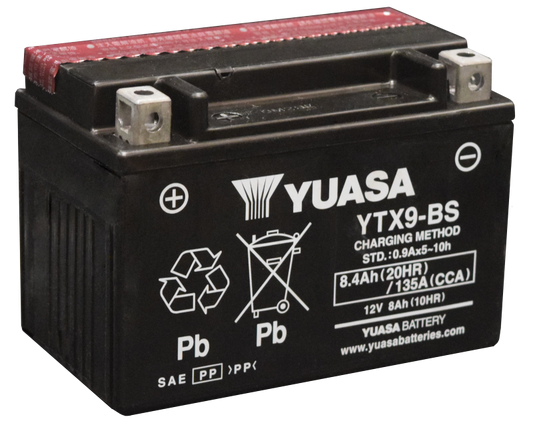 Yuasa YTX9-BS Maintenance Free AGM 12 Volt Battery (Bottle Supplied)