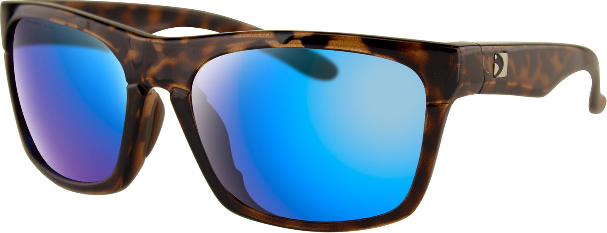 BOBSTER Route Sunglasses Brown Tort W/Pur Hd/Light Blue Revo Mir BROU002H