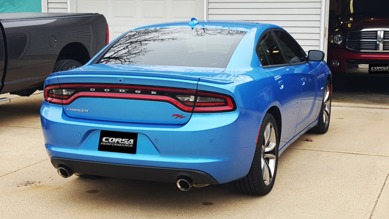 Corsa 15-17 Dodge Charger R/T w/ Pursuit Valance 2.5in Inlet / 4in Outlet Polished Tip Kit 14977
