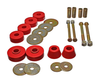 Energy Suspension Chevy Pickup Body Mounts - Red 3.4137R