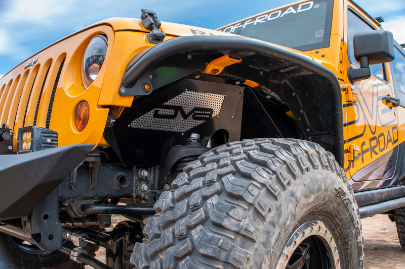 DV8 Offroad 07-18 Jeep Wrangler JK Front Aluminum Inner Fender - Black INFEND-01FB