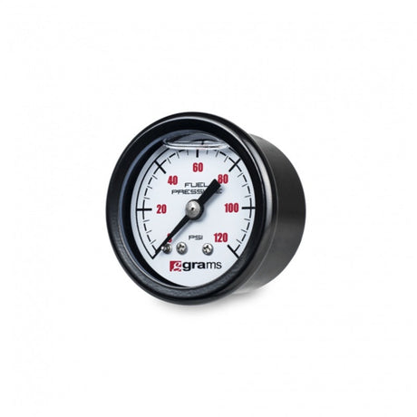 Grams Performance Universal 0-120 PSI Fuel Pressure Guage - White Face G2-99-1200W
