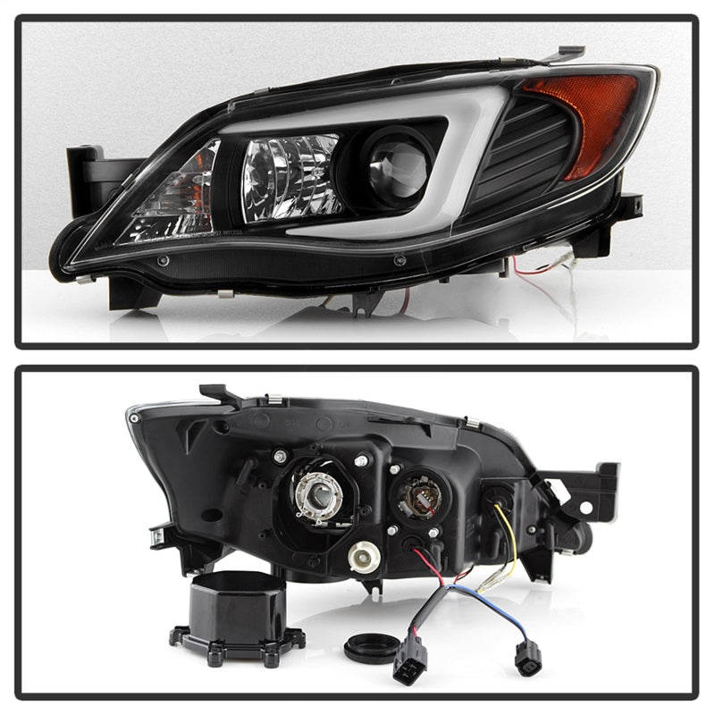 Spyder Subaru WRX 08-09 Projector Headlights - HID Model Only - Black PRO-YD-SWRX08-HID-LBDRL-BK 5083937