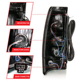 ANZO 2004-2007 Chevy Silverado Taillight Red/Clear Lens w/Black Trim (OE Replacement) 311302