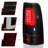 ANZO 1999-2002 Chevy Silverado 1500 LED Taillights Plank Style Black w/Smoke Lens 311331