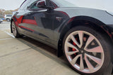 Rally Armor 17+ Tesla Model 3 UR Black Mud Flap w/ White Logo MF62-UR-BLK/WH