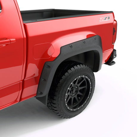 EGR 15-22 Chevrolet Colorado Bolt-On Style Fender Flares - Set - Black BLF1013