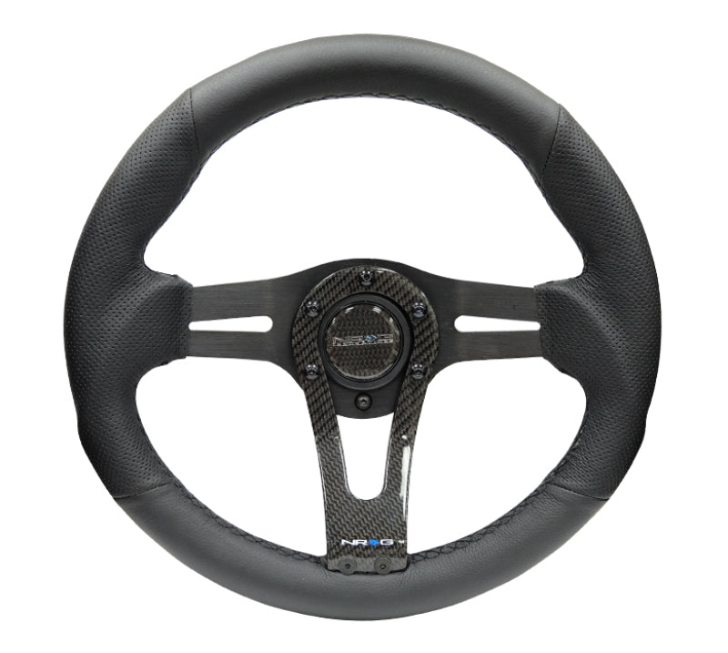 NRG Reinforced Steering Wheel (320mm) w/Carbon Center Spoke RST-002RCF