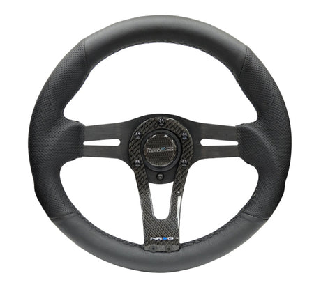 NRG Reinforced Steering Wheel (320mm) w/Carbon Center Spoke RST-002RCF