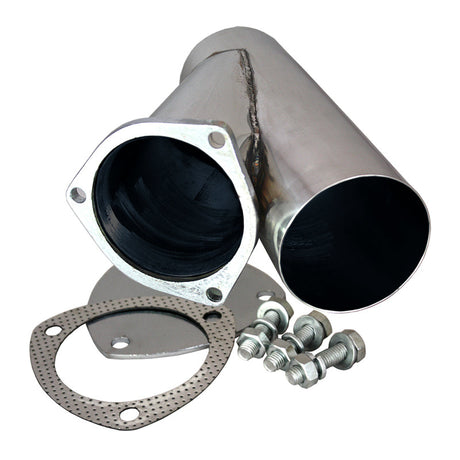 QTP 4in Weld-On QTEC Exhaust Cutout Y-Pipe 10400