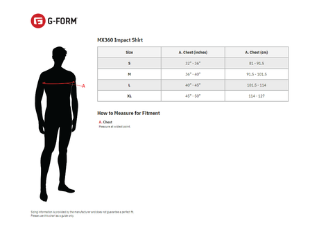 G-FORM MX360 Impact Shirt - Black - Small BP3602013