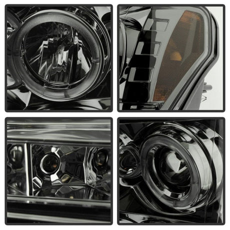 Spyder Ford F150 09-14 Projector Headlights Halogen Model- LED Halo LED Smke PRO-YD-FF15009-HL-SM 5010254