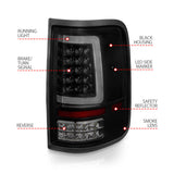 ANZO 2004-2006 Ford F-150 LED Tail Lights w/ Light Bar Black Housing Smoke Lens 311343